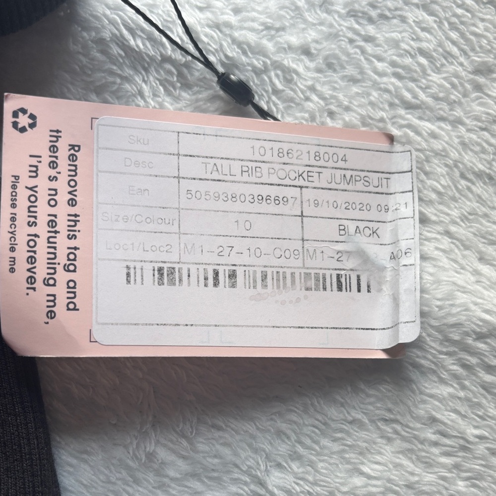 2 for $10! Missguided Black Jumpsuit, 10 Tall - Picture 4 of 5